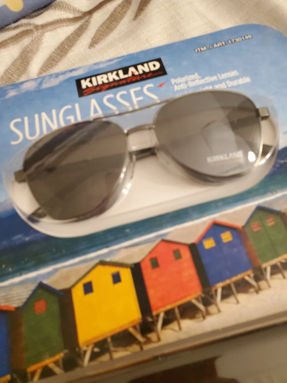 Kirkland Signature Black Frame Sunglasses with Gray Lenses